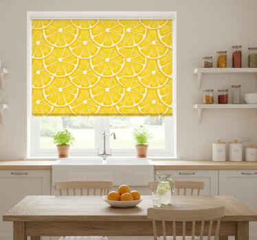 Rollo fenster küche mit citrus-scheiben-motiv - TenStickers