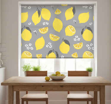 Rollo fenster küche mit zitrusmuster - TenStickers