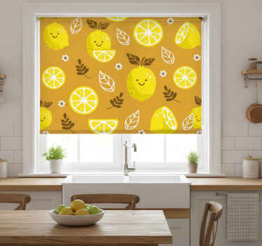 Rollo fenster küche fröhliches zitrusmuster - TenStickers