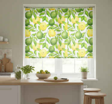 Rollo fenster küche mit zitrusfrüchte-muster - TenStickers