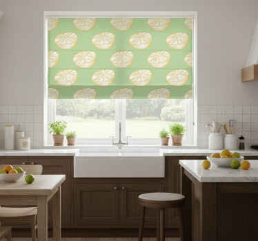 Rollo fenster küche mit ornamentalem zitrusmuster - TenStickers