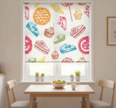 Rollo fenster küche süßigkeitenmuster - TenStickers