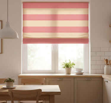 Rollo fenster küche mit pinken horizontalstreifen - TenStickers