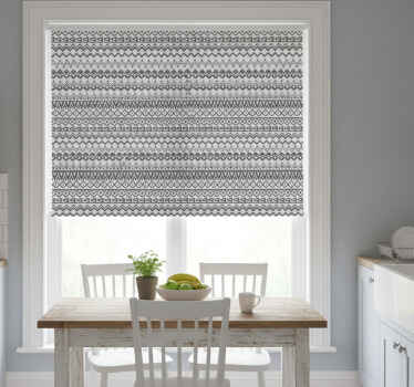 Estor enrollable cocina patrón tribal dibujado a mano - TenVinilo