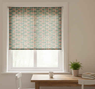 Estor enrollable cocina azulejos de ladrillo simple - TenVinilo