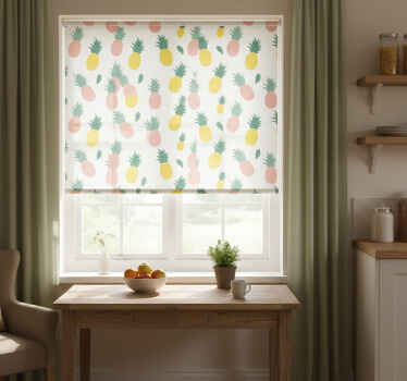 Estor enrollable cocina diseño de frutas piña - TenVinilo