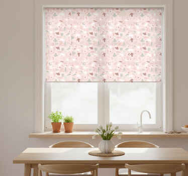 Rollo fenster küche mit pinken terrazzo-muster - TenStickers