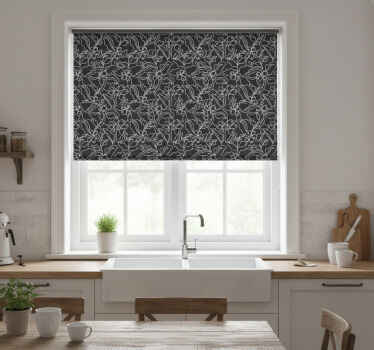 Blinds in a kitchen coffee art elegant pattern - TenStickers