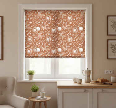 Blinds in a kitchen with coffee seamless pattern - TenStickers