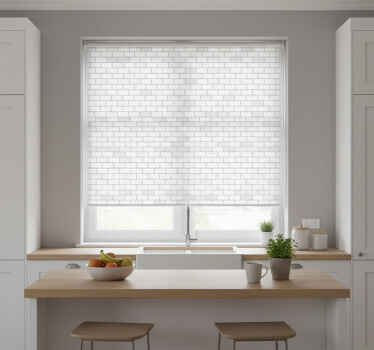 Blinds in a kitchen with an elegant brick pattern - TenStickers