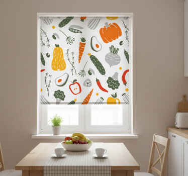 Blinds in a kitchen fruit and vegetable wallpaper 5 - TenStickers