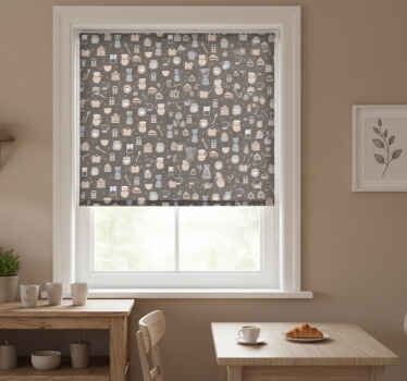 Blinds in a kitchen seamless coffee pattern - TenStickers