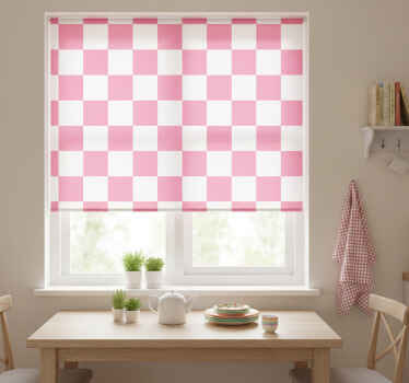 Rollo fenster küche in pink kariert - TenStickers
