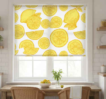 Rollo fenster küche mit orange und zitrone skizze - TenStickers