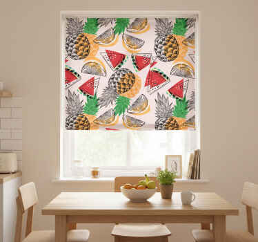 Rollo fenster küche sommerdruck ananas - TenStickers