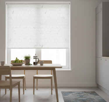 Estor enrollable cocina azulejos hexagonales grises - TenVinilo