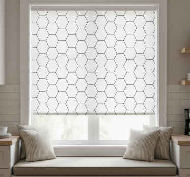 Estor enrollable cocina panal blanco y negro - TenVinilo