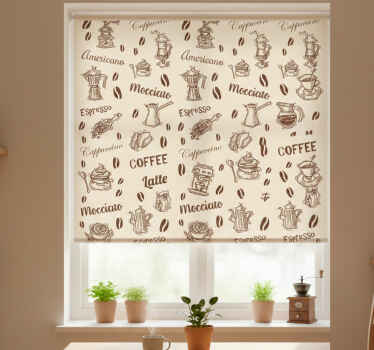 Estor enrollable cocina patrones de nombres en 3d - TenVinilo