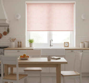 Estor enrollable cocina azulejos rosa suave - TenVinilo