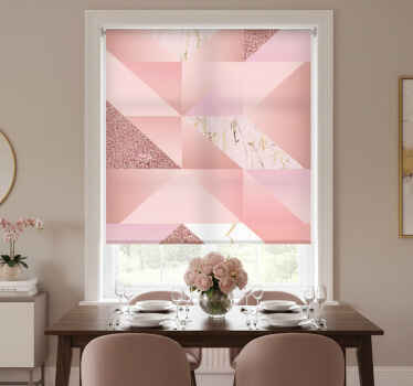 Rullegardin spisestue i rosa gylden marmor - Tenstickers