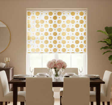 Rullegardin spisestue med gullmarmorpunkter - Tenstickers