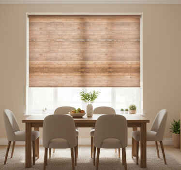 Rullegardin spisestue i horisontalt rustikk tre - Tenstickers