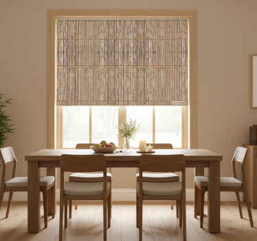 Rullegardin spisestue håndlaget imitert bambus - Tenstickers