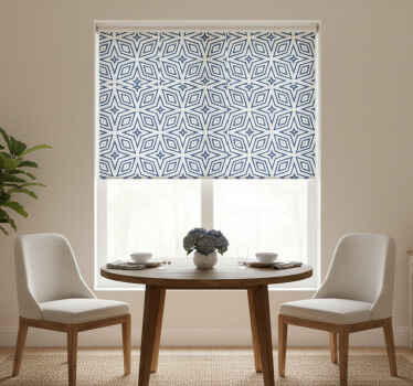 Rullegardin spisestue håndlaget imitert jute diamanter - Tenstickers