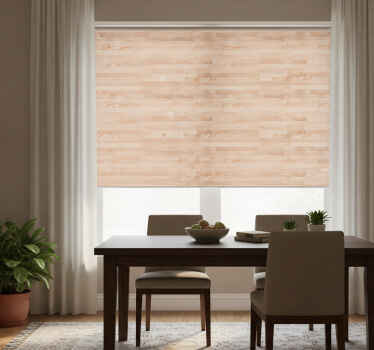 Rullegardin spisestue i elegant brunt treverk - Tenstickers