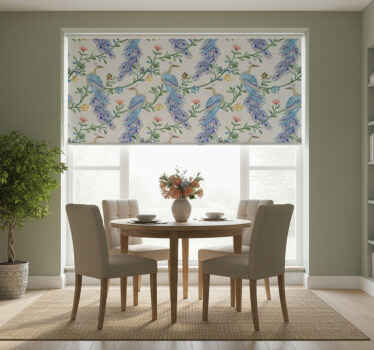 Rullegardin spisestue fugler i paradis - Tenstickers