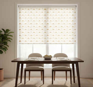 Rullegardin spisestue gullgradient bue dekormønster - Tenstickers