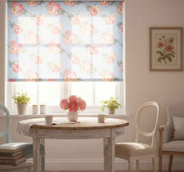 Rullegardin spisestue i shabby chic prikkete mønster - Tenstickers