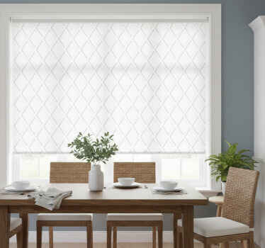 Rullegardin spisestue 3d rhombus hamptons mønster - Tenstickers