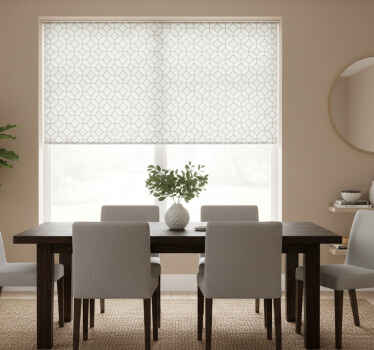 Rullegardin spisestue firkantet hamptons mønster - Tenstickers