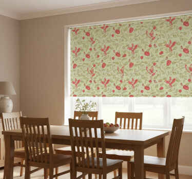 Rullegardin spisestue røde tulipaner mønster - Tenstickers