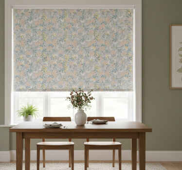 Rullegardin spisestue 80-talls blomster mønster - Tenstickers