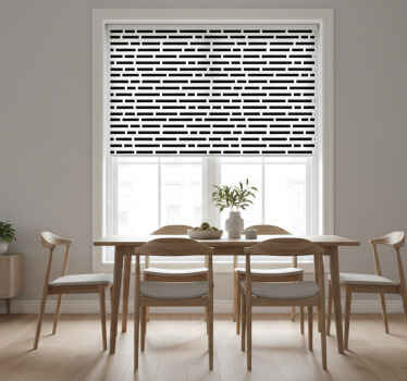 Rullegardin spisestue i nordisk stil svart og hvit - Tenstickers