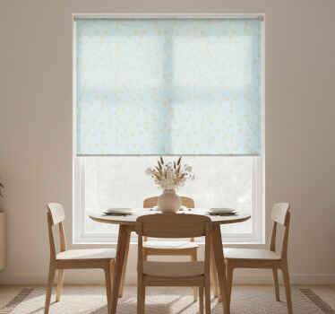 Rullegardin spisestue blå nordiske planter - Tenstickers