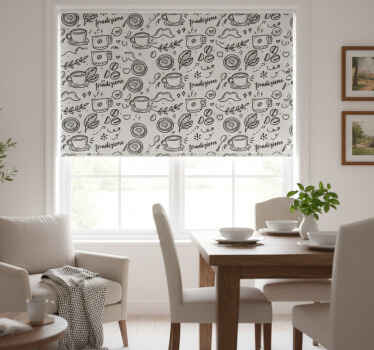 Estor enrollable comedor tradición italiana con café - TenVinilo