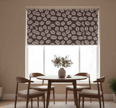 Estor enrollable comedor granos de café hermosos - TenVinilo