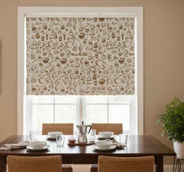 Estor enrollable comedor tradición del café italiano - TenVinilo