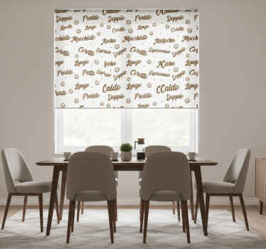 Estor enrollable comedor café todos los días - TenVinilo