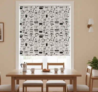 Estor enrollable comedor hora del café - TenVinilo