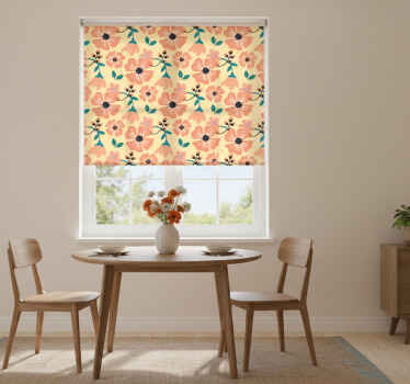 Rolo zavjese blagovaonica narančasti cvjetovi - TenStickers