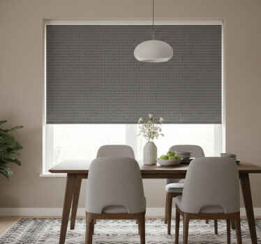 Estor enrollable comedor cubos grises 3d - TenVinilo