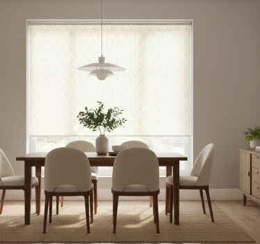 Store enrouleur salle à manger motif blanc moderne - TenStickers