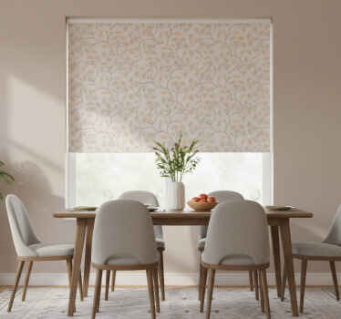 Dining room blind with elegant floral branches - TenStickers