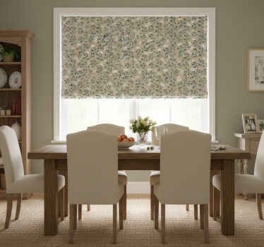 Dining room blind with white vintage rose pattern - TenStickers