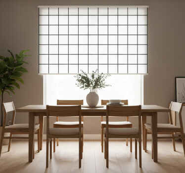 Store enrouleur salle à manger damier irrégulier - TenStickers
