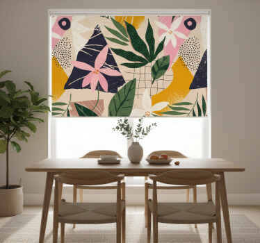 Estor enrollable comedor un jardín en casa - TenVinilo